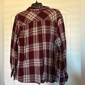 Burgundy flannel top